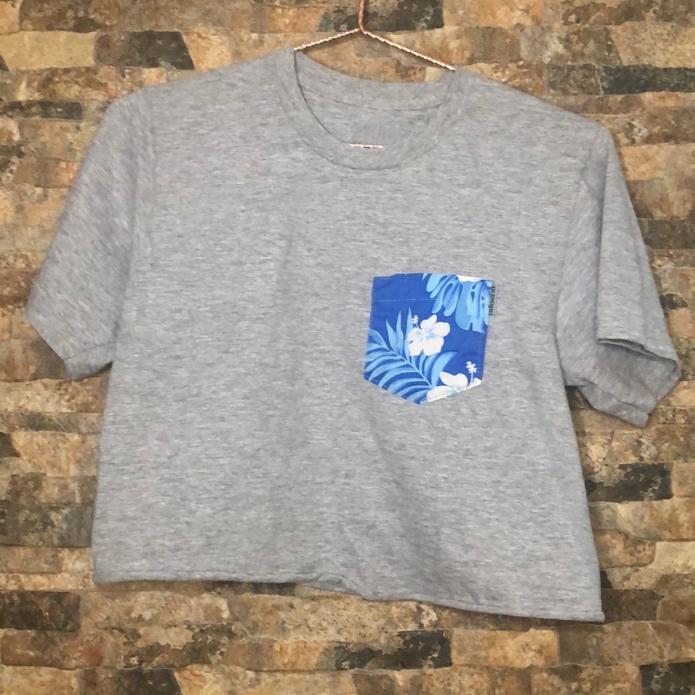 Tropical Printed Pocket Tee